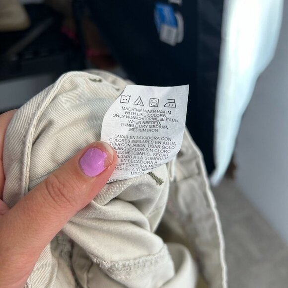 Lee Beige Twill Utility Drawstring Waist Shorts Casual Everyday - Picture 11 of 11